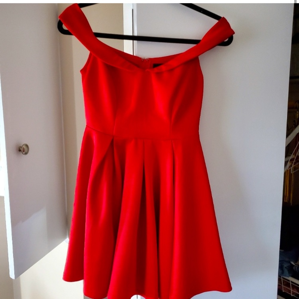 Red Trac from dry goods formal mini dress